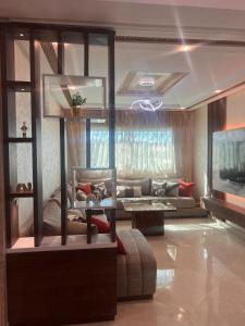 Khu vực ghế ngồi tại Apartamento moderno con wifi y parking gratis