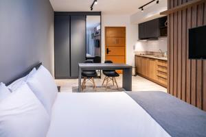 Voodi või voodid majutusasutuse Paraíso Paulista Flats by Feel Sampa toas