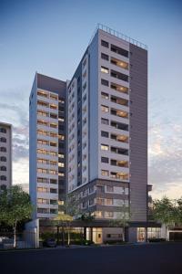 a rendering of a tall apartment building at TD 110 Exclusivo Apartamento Na Vila Mariana, Poucos Metros do Metrô Vila Mariana ! in Sao Paulo +37 photos
