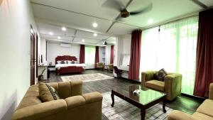 Posezení v ubytování Harriot Hotel Skardu