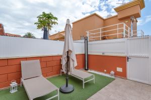Μπαλκόνι ή βεράντα στο Bungalow Playa Las Burras