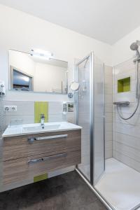Koupelna v ubytování Hotel Bannewitz B&B