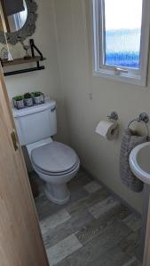 Koupelna v ubytování Beautiful 2 Bed Caravan Southview Park Skegness + 30 fotografií