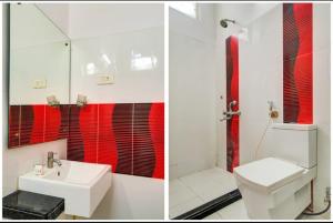 Koupelna v ubytování HoTEL M VIJAYAWADA