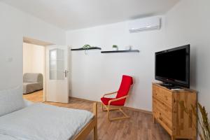 TV a/nebo společenská místnost v ubytování Penzion Maxwilliam