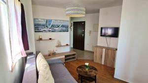 Televízia a/alebo spoločenská miestnosť v ubytovaní Apartment Gary