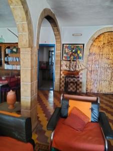 Posezení v ubytování Hostel Kaouki
