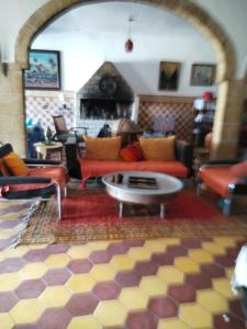 Posezení v ubytování Hostel Kaouki