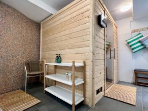 En eller flere senge i et værelse på Altstadt Apartments Melk mit Sauna