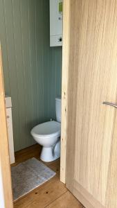 Bilik mandi di Shepherds hut in 7 acre field