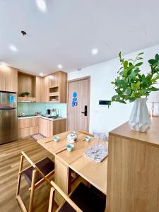 Kuchyň nebo kuchyňský kout v ubytování Subo Apartment