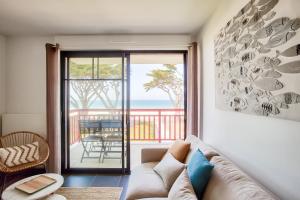 Χώρος καθιστικού στο Bel appartement pour 4 face mer