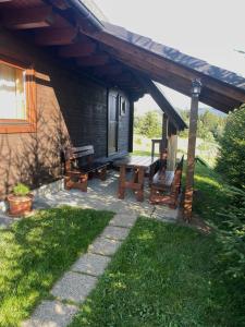 A garden outside Chata Drevenica Orava