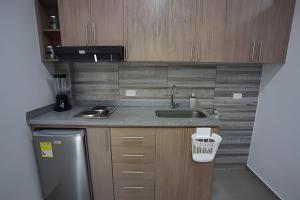 Η κουζίνα ή μικρή κουζίνα στο (201) Moderno Loft en Granada