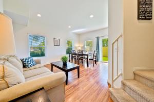 a living room with a couch and a table at F-56 Winnie the Poohs Treehouse in Anaheim