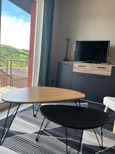 Televisyen dan/atau pusat hiburan di Le Vallon Appartement T2