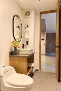 Koupelna v ubytování Stadium Hideaway Rosa Negra Jacuzzi