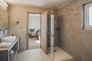 Koupelna v ubytování Hotel Lisetta