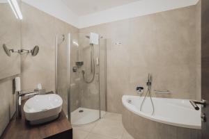 Koupelna v ubytování Hotel Lisetta