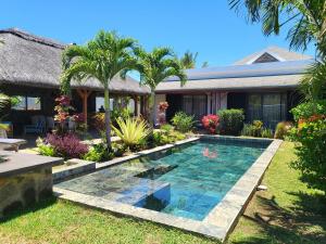 ペレベールにあるPrivate Luxury Villaの家の裏庭にあるプール +28枚の写真