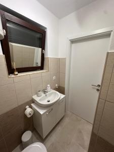 Koupelna v ubytování Studio apartman Štefanija