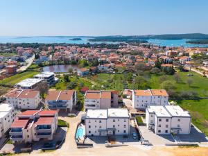 an aerial view of a city with houses at Apartment Grey in Medulin