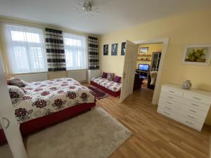 Postel nebo postele na pokoji v ubytování Apartmán Kumburská - Nová Paka