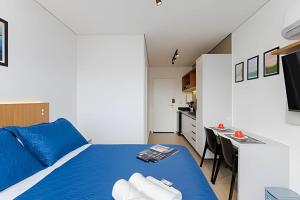 Kuchyň nebo kuchyňský kout v ubytování Apartamentos modernos próximo ao Jardim Botanico e à Rodoviária