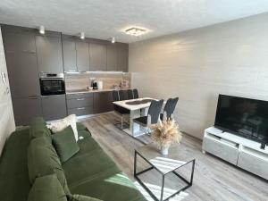 Η κουζίνα ή μικρή κουζίνα στο Villa Moste with Pool, EV station & free parking