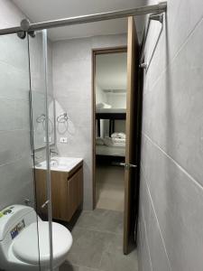 Koupelna v ubytování Apartahotel Centro 101 Edificio PF7 primer piso