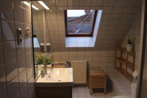 Ένα μπάνιο στο Ferienwohnung-Nils-Holgerson-mit-Balkon-zwischen-Strand-Wald-Wiese-im-Suedosten-der-Insel-Ruegen +16 φωτογραφίες