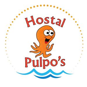 een illustratie van een octopus met de woorden hospital pudos bij Hostal Pulpos in Bombiso