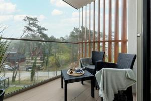 Χώρος καθιστικού στο Studio in Pobierowo with Beach and SPA Access
