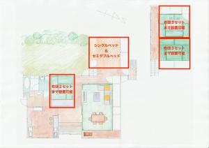 New Open !! 田舎の一棟貸 お庭でBBQやプール遊びができる貸切の宿 3ぴーす平面图