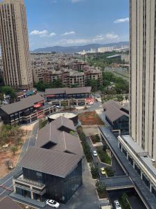 Vista general de Kunming o vistes de la ciutat des de l'apartament
