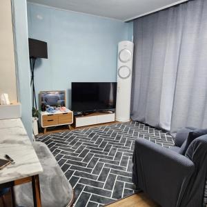 TV a/nebo společenská místnost v ubytování Sky Garden + 36 fotografií