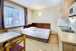 Kuchyň nebo kuchyňský kout v ubytování Appartement Alpensee