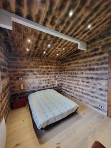 Katil atau katil-katil dalam bilik di Chalet d'alpage avec vue incroyable