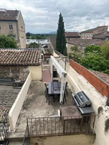 En balkon eller terrasse på La Volta