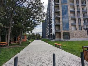 Budova, kde se aparthotel nachází