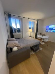 TV a/nebo společenská místnost v ubytování 2 pièces Cannes Le Gallia