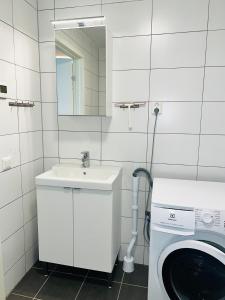 Koupelna v ubytování Continental Apartment Hotel Sollentuna
