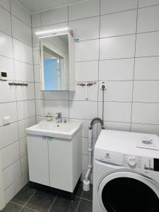 Koupelna v ubytování Continental Apartment Hotel Sollentuna