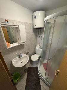 Koupelna v ubytování Damira Rooms