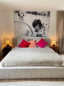 Postel nebo postele na pokoji v ubytování Seeapartment Höri