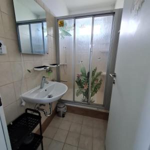 Koupelna v ubytování Ferienhaus am Edersee-scheid