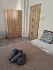 Postel nebo postele na pokoji v ubytování Apartman Kala Česká Lípa