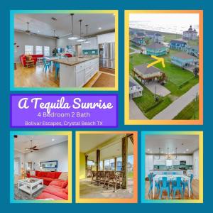 Crystal BeachにあるA Tequila Sunrise by Bolivar Escapesの不動産物件の写真のコラージュ