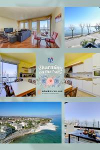 un collage de fotos de casas en la playa en Marriott Charming on the Lake Apartment DesenzanoLoft Official Partner Homes & Villas by Marriott Bonvoy, en Desenzano del Garda