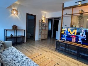 TV a/nebo společenská místnost v ubytování Central-home